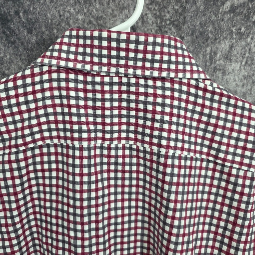 Neiman Marcus Shirt Mens 2XL Check Button Up Long‎ Sleeve Casual Preppy - Picture 7 of 13